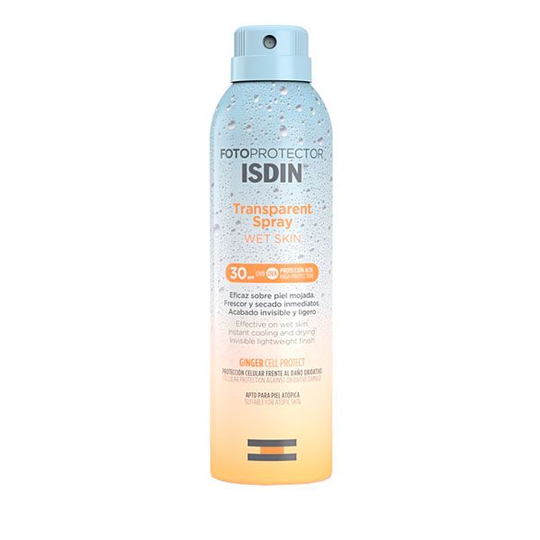 Fotoprotector Isdin SPF30 Spray Transparent Wet Skin