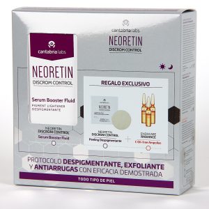 Pack Neoretin Discrom Control Serum Booster - 30ml + Neoretin Discrom Control Peeling + Endocare Radiance Free Oil Ampollas